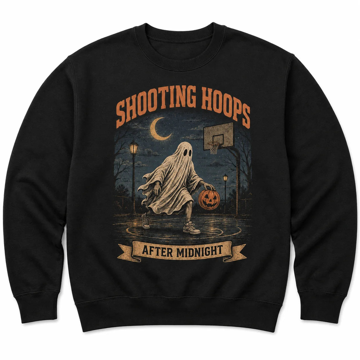 Shooting Hoops After Midnight Basketball Halloween Shirt