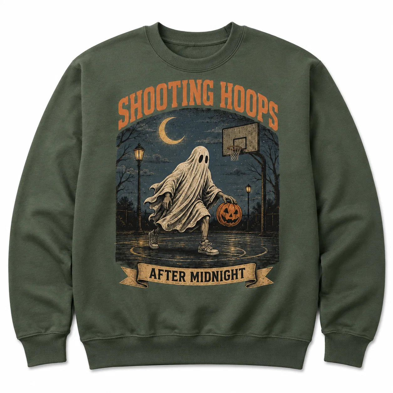 Shooting Hoops After Midnight Basketball Halloween Shirt