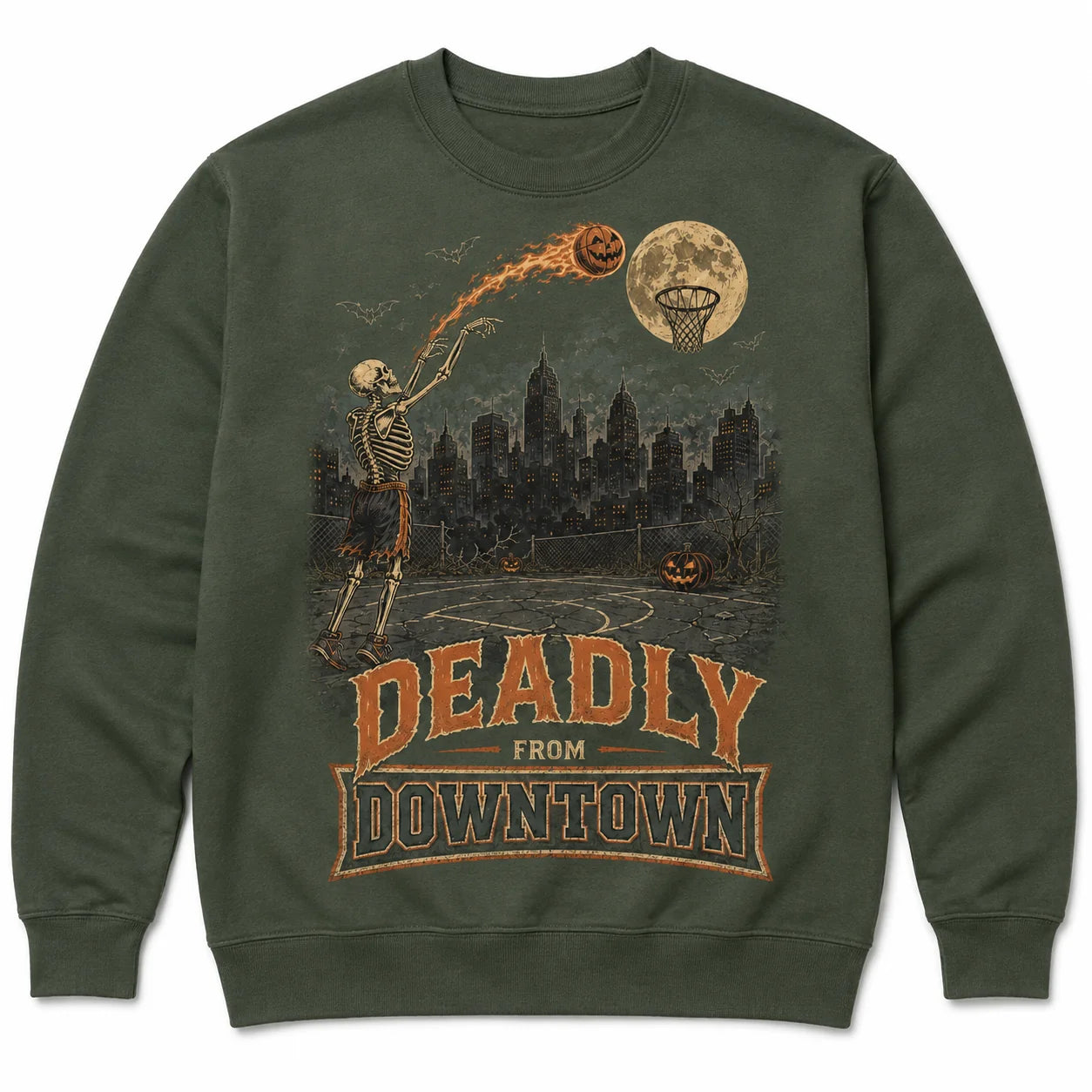 Deadly From Downtown Basketball Halloween Shirt